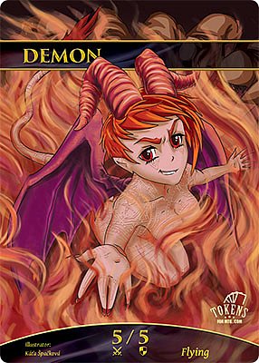 Demon 5/5 MTG gamekit token