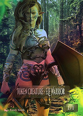 Elf Warrior MTG token 1/1 (v.2)
