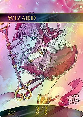 Wizard MTG token 2/2