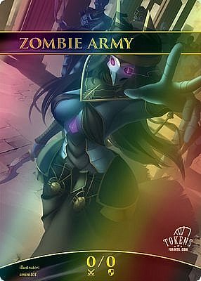Zombie Army MTG token 0/0
