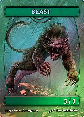 Beast MTG token 3/3