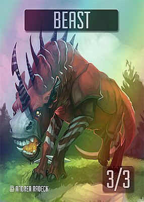 Beast MTG token 3/3