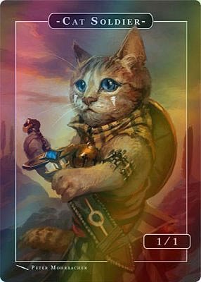 Cat Soldier MTG token 1/1