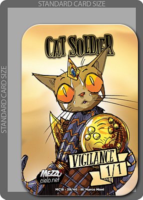 Cat Soldier MTG token 1/1