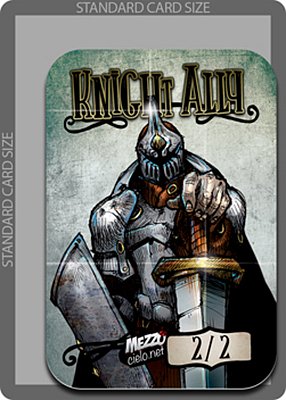 Knight Ally MTG token 2/2