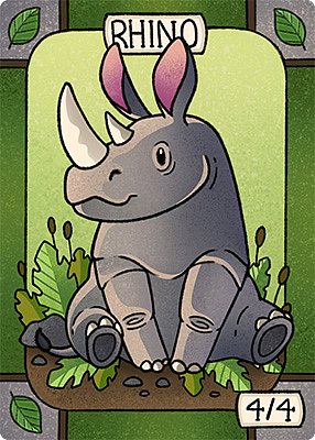 Rhino MTG token 4/4