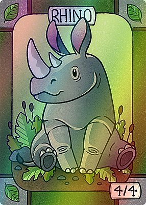 Rhino MTG token 4/4