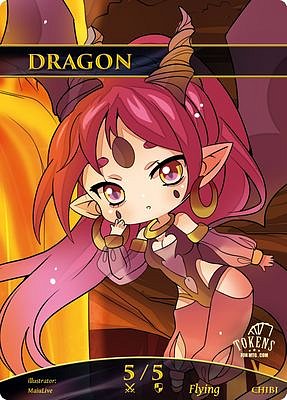 Chibi Dragon MTG token 5/5