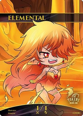 Chibi Elemental MTG token 1/1