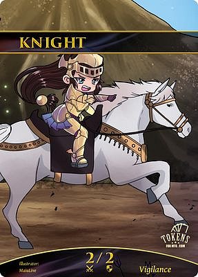 Chibi Knight MTG token 2/2