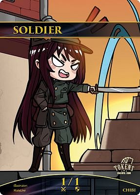 Chibi Soldier MTG token 1/1