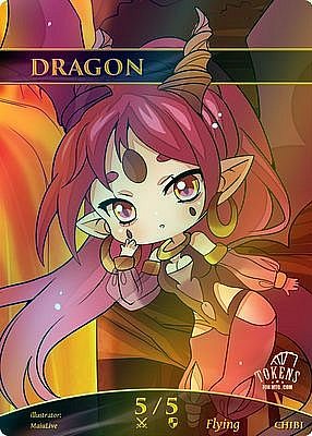 Chibi Dragon MTG token 5/5