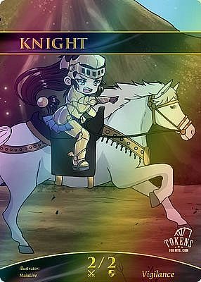 Chibi Knight MTG token 2/2