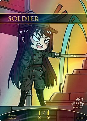 Chibi Soldier MTG token 1/1