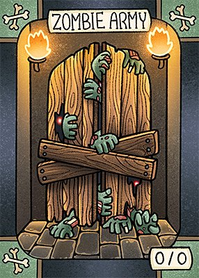 Zombie Army MTG token 0/0