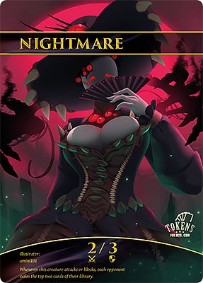Nightmare MTG token 2/3