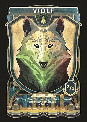 Wolf MTG token 2/2