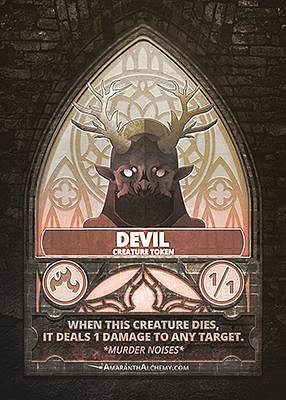 Devil MTG token 1/1