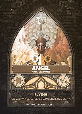 Angel MTG token 4/4 (v.2)