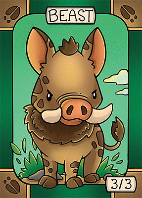 Beast MTG token 3/3