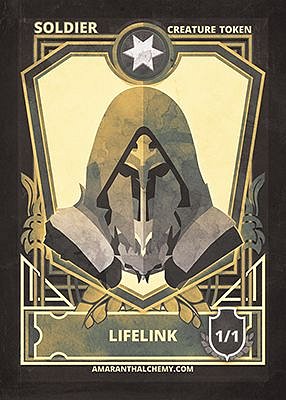 Soldier MTG token 1/1 (v.4)