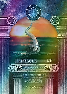 Tentacle MTG token 1/1