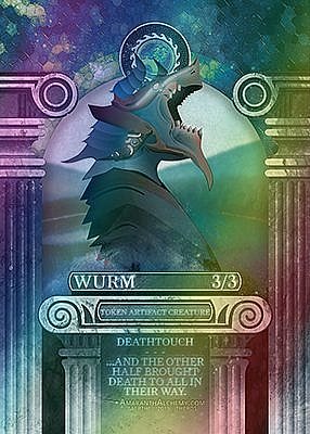 Wurm MTG token 3/3 (v.2)