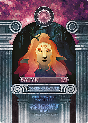 Satyr MTG token 1/1