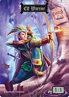 Elf Warrior MTG token 1/1