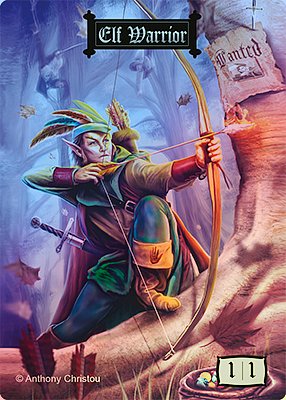 Elf Warrior MTG token 1/1