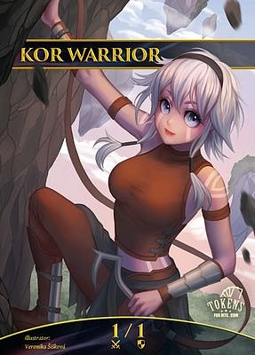 Kor Warrior MTG token 1/1