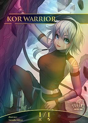 Kor Warrior MTG token 1/1
