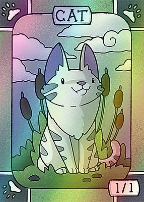 Cat MTG token 1/1 (v.3)