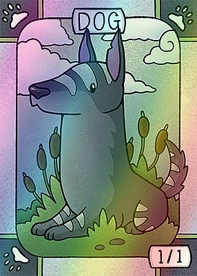 Dog MTG token 1/1