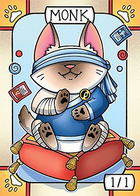 Monk MTG token 1/1