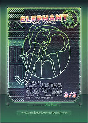 Elephant MTG token 3/3