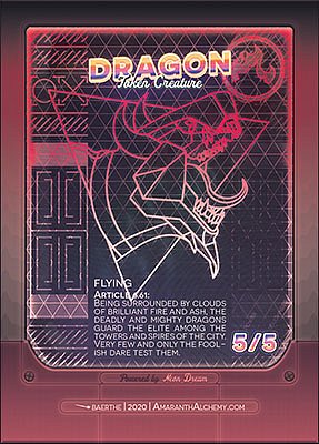 Dragon MTG token 5/5 (v.3)