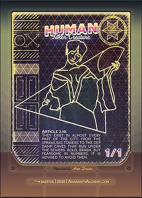 Human MTG token 1/1 (v.2)