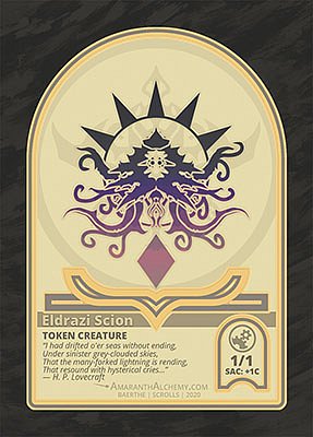 Eldrazi Scion MTG token 1/1 (v.3)