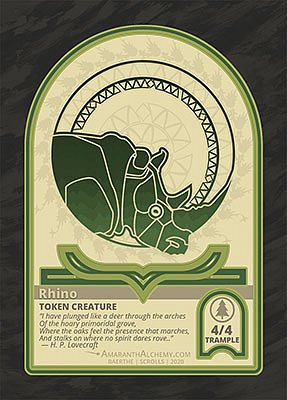 Rhino MTG token 4/4