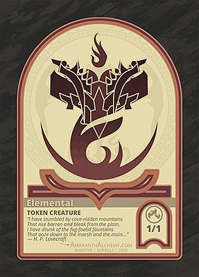 Elemental MTG token 1/1 (v.2)