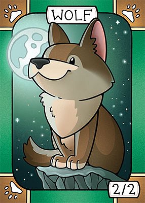 Wolf MTG token 2/2