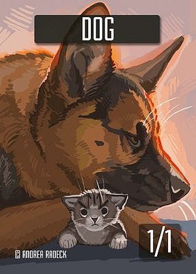 Dog MTG token 1/1