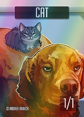 Cat MTG token 1/1