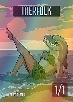 Merfolk MTG token 1/1