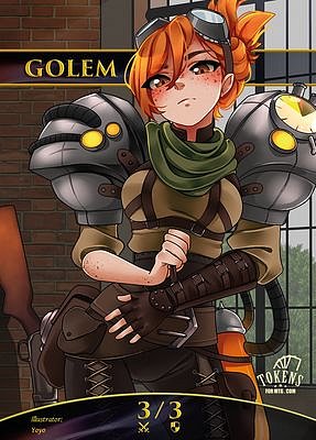 Golem MTG token 3/3