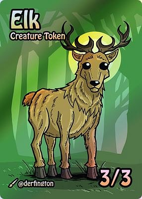 Elk MTG token 3/3