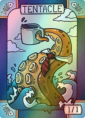 Tentacle MTG token 1/1