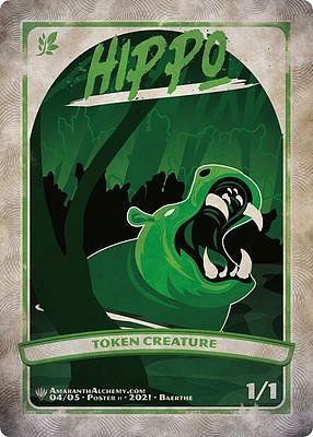 Hippo MTG token 1/1