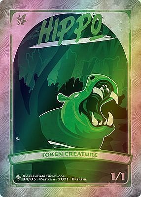 Hippo MTG token 1/1